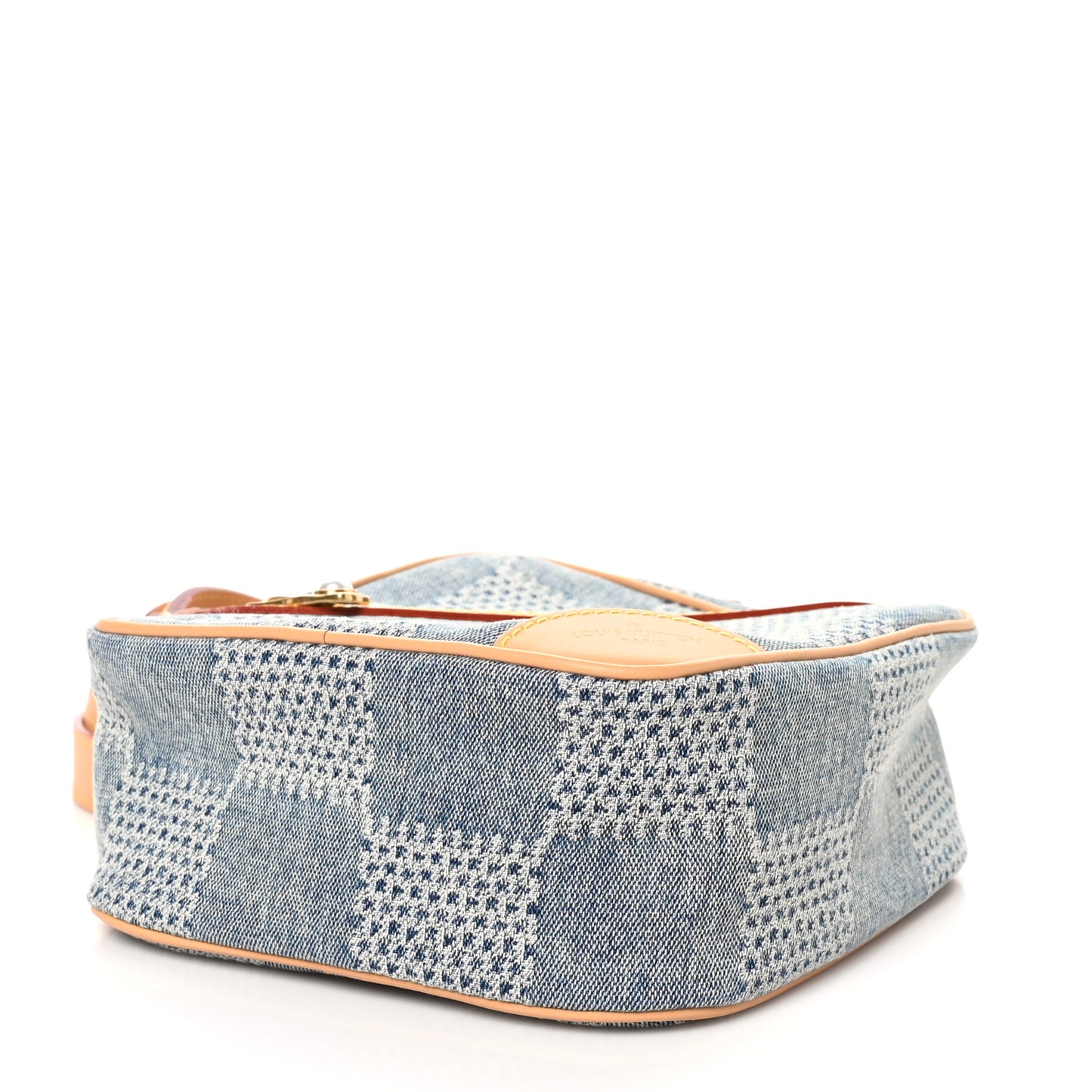 Damier Denim 3D Chess Messenger Bleu