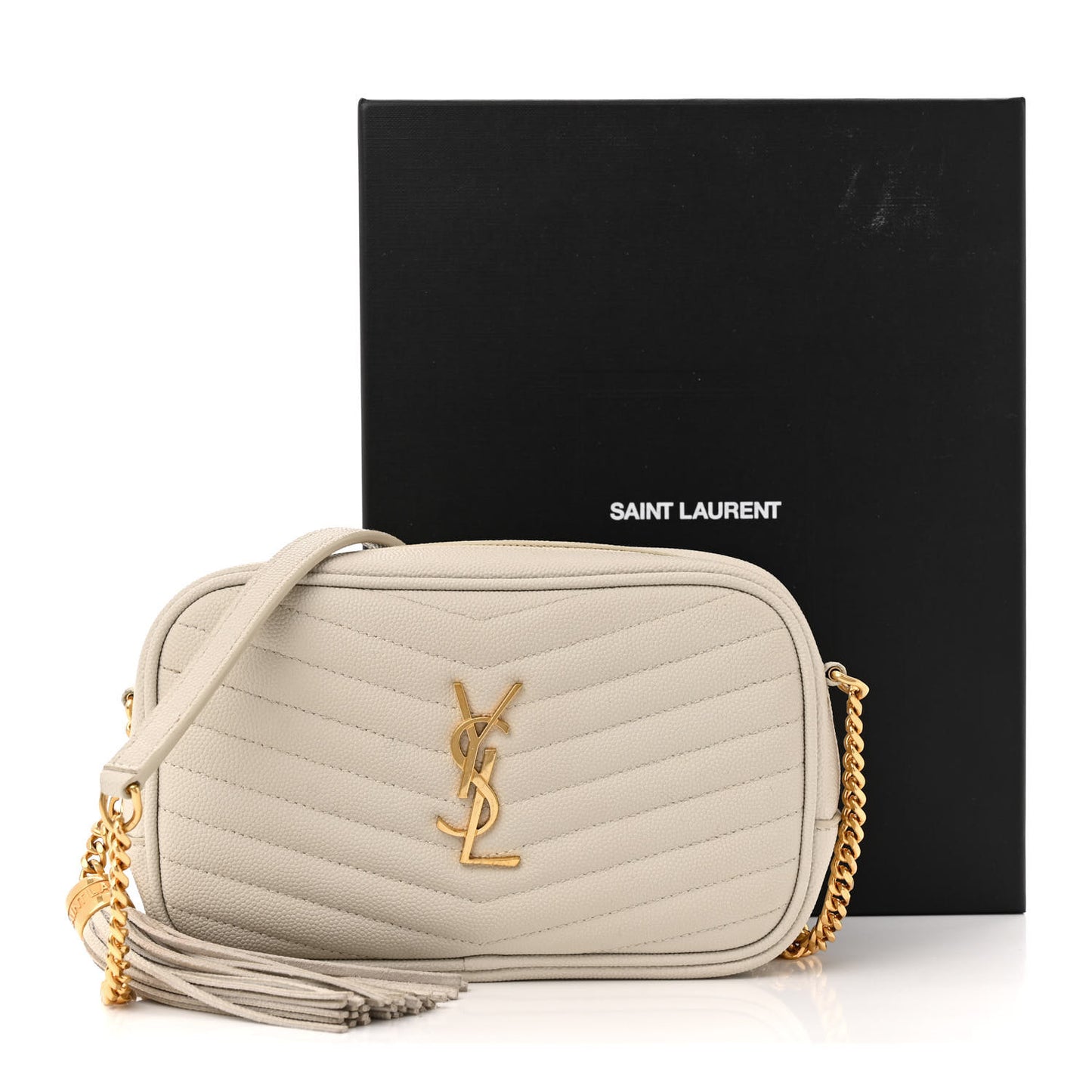 Grain De Poudre Matelasse Monogram Mini Lou Camera Bag Crema Soft