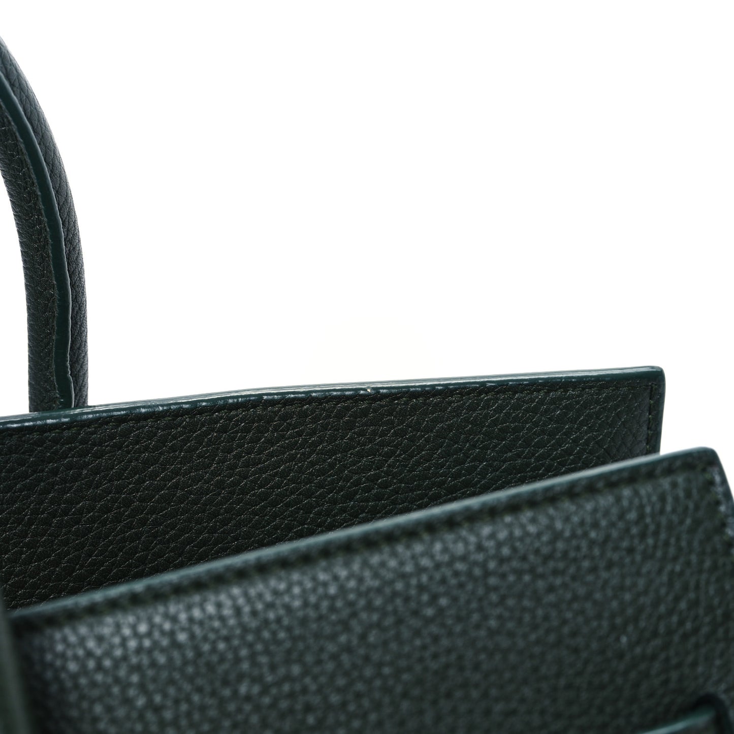 Grained Calfskin Small Supple Sac De Jour Dark Vert