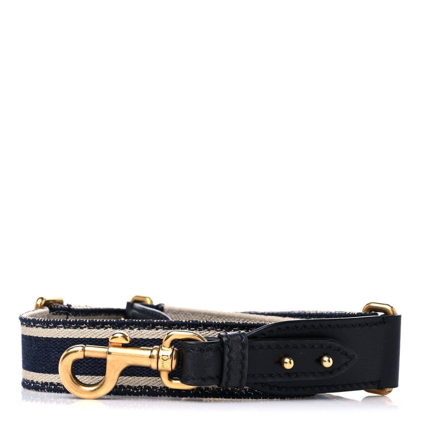 Canvas Embroidered Adjustable Shoulder Strap Black