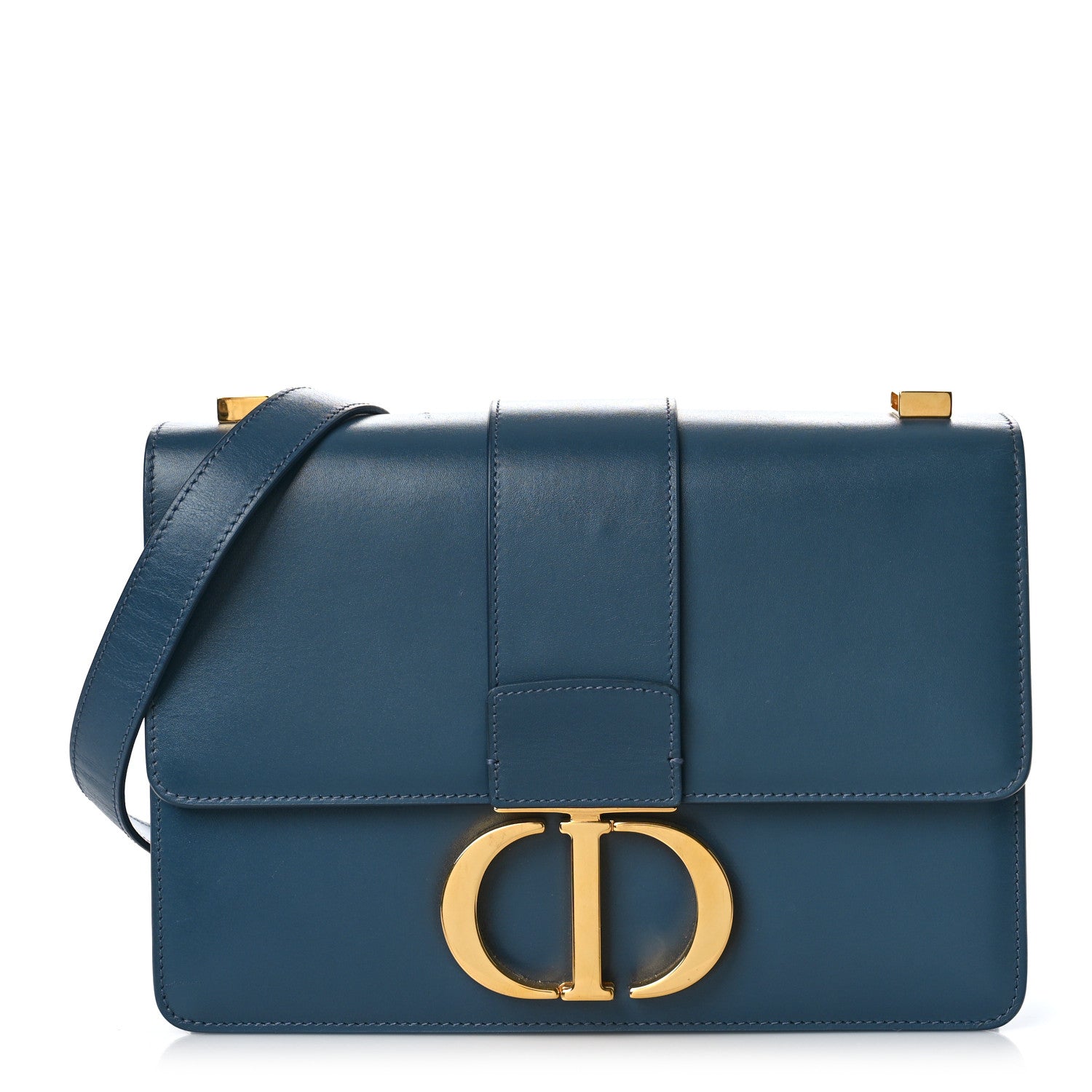 Christian Dior Smooth Calfskin 30 Montaigne Flap Bag Blue 1304046 christian-dior-smooth-calfskin-30-montaigne-flap-bag-blue-1304046