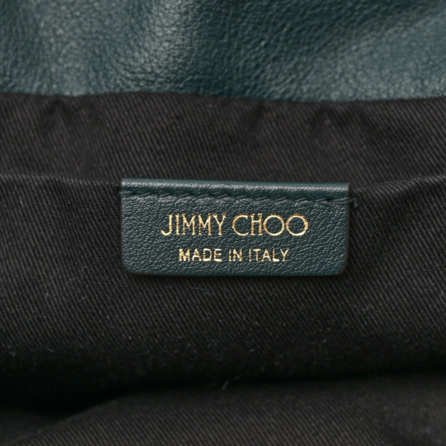 Jimmy Choo Calfskin Juno Bucket Bag Forest Green 6 of 9