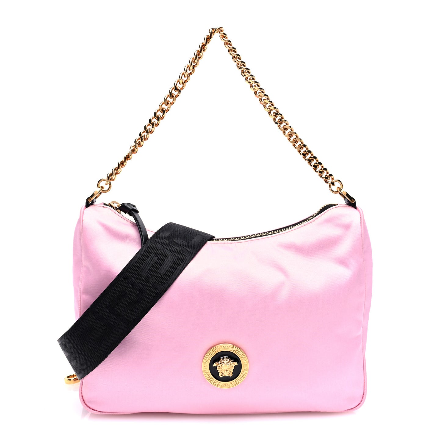 Nylon Medusa Shoulder Bag Candy Black