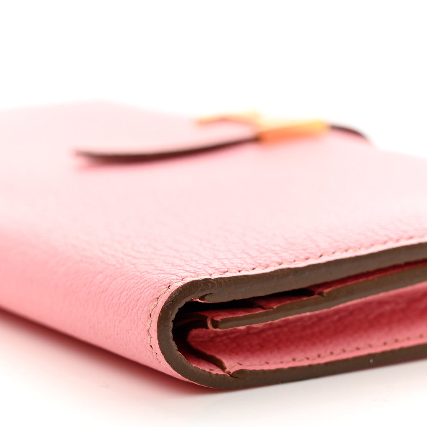 Chèvre Mysore Bearn Gusset Wallet Rose Confetti