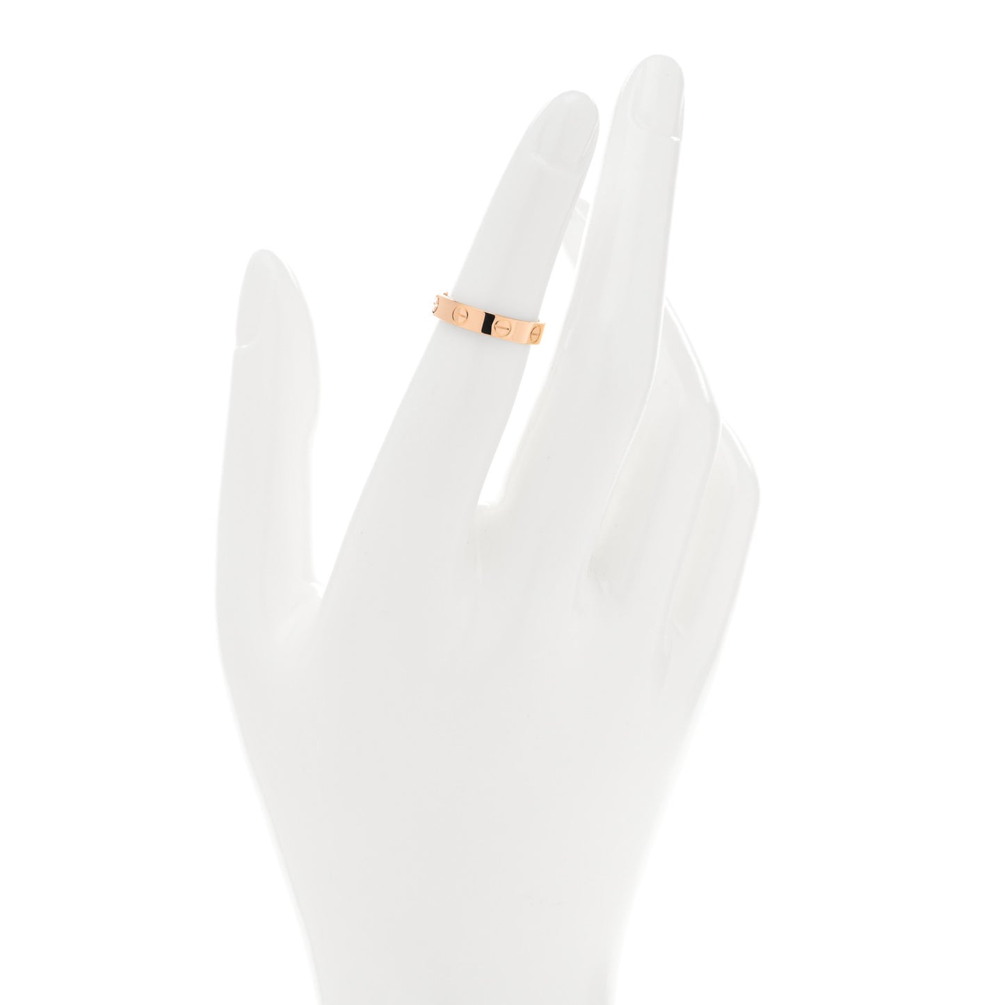 18K Pink Gold 3.5mm LOVE Wedding Band Ring 48 4.5