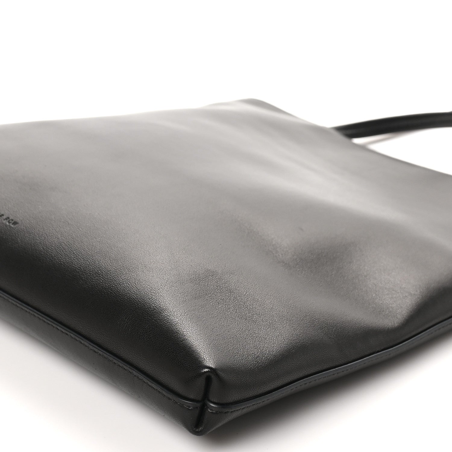 The Row Lambskin Flat Tote Black 9 of 10