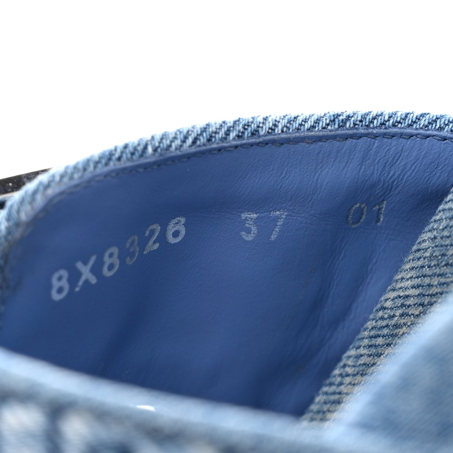 Fendi Denim Jacquard FF Womens Fendi Feel Buckled Slide Sandals 37 Blue 9 of 15