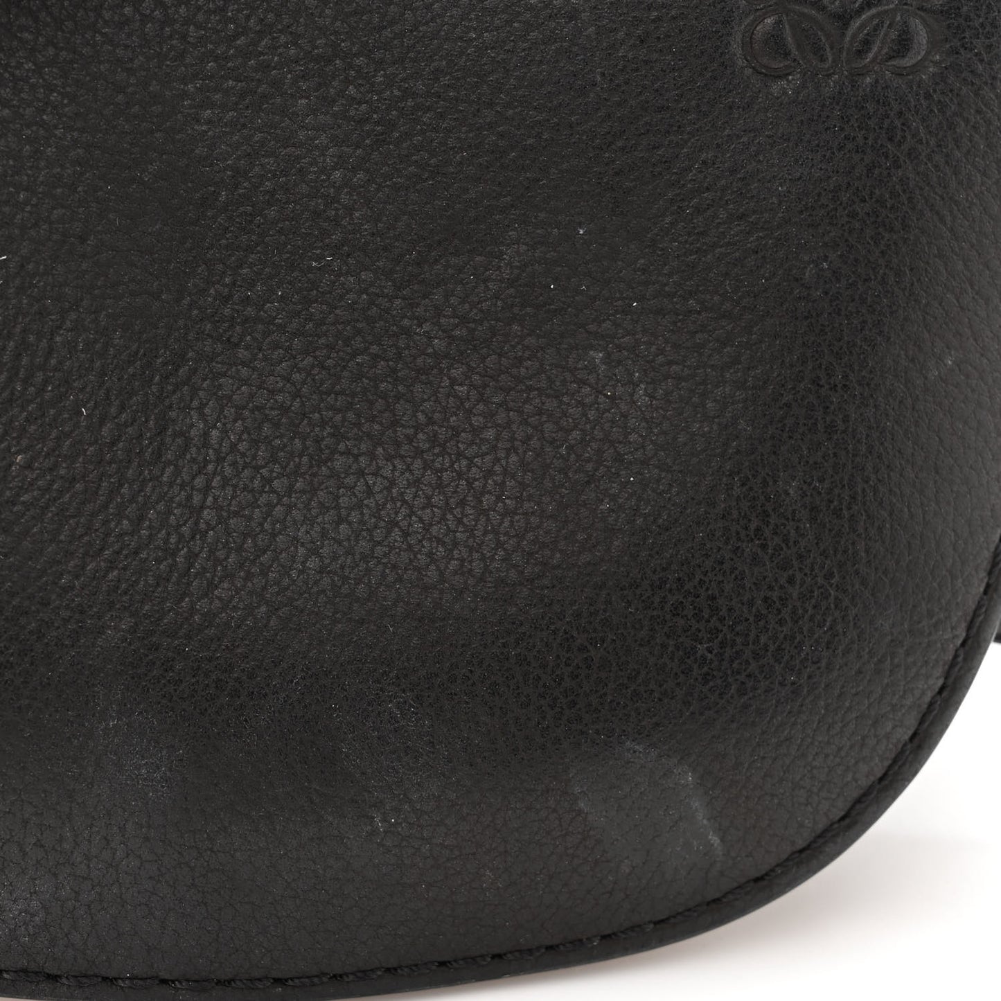 Grained Calfskin Mini Gate Western Crossbody Bag Black