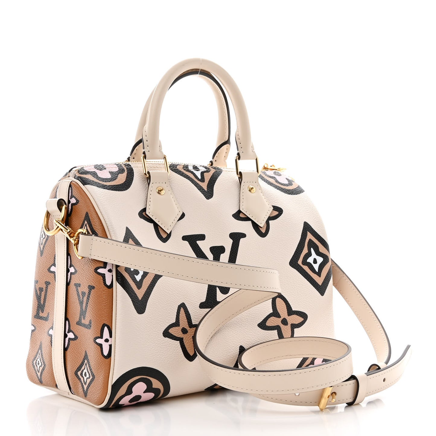 Monogram Giant Wild At Heart Speedy Bandouliere 25 Creme