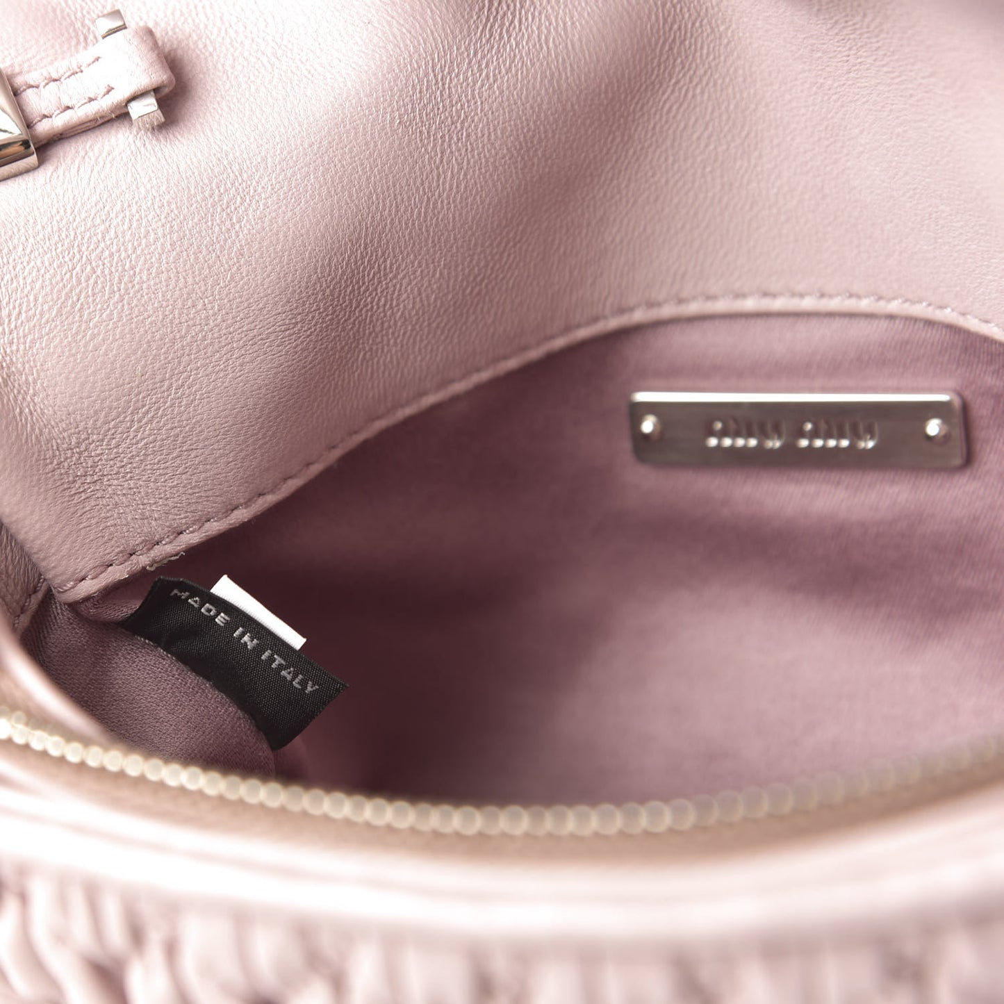 Nappa Matelasse Crystal Shoulder Bag Rosa