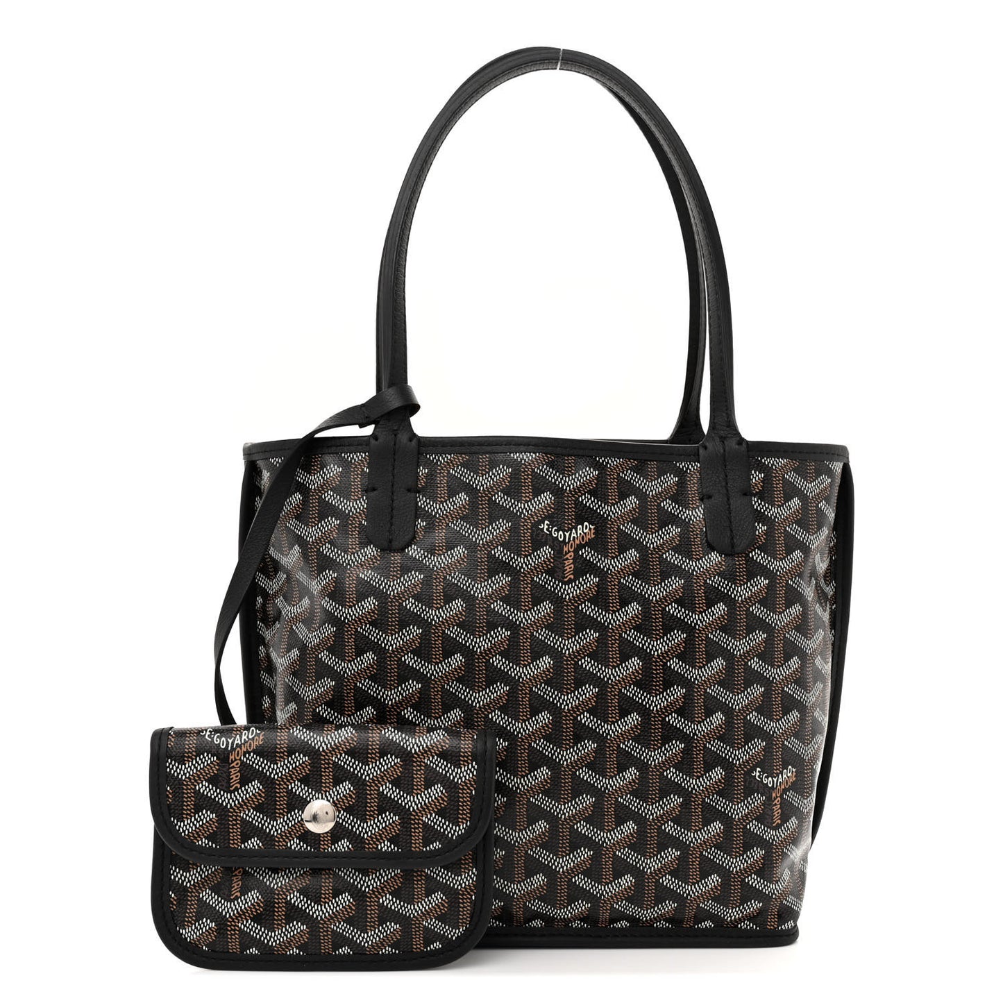 Goyardine Reversible Mini Anjou Black