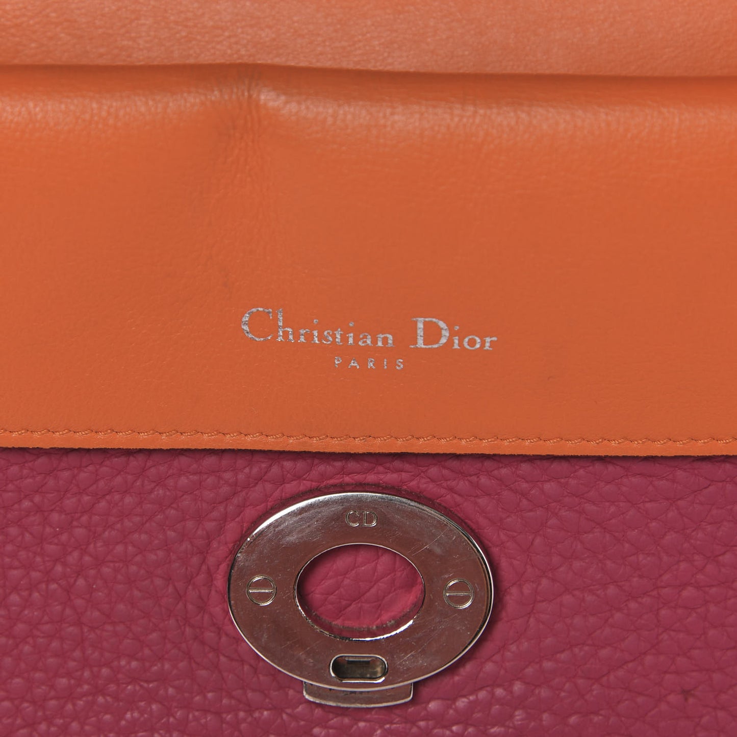 Bullcalf Small Be Dior Flap Fraise Tangerine