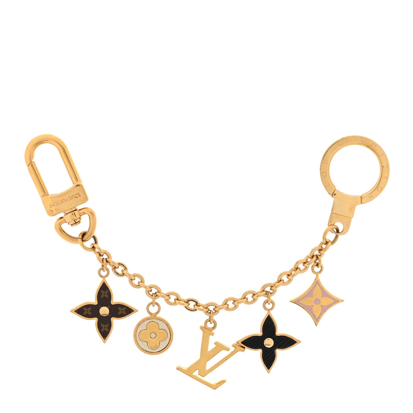 Monogram Spring Street Bag Charm Key Holder Gold