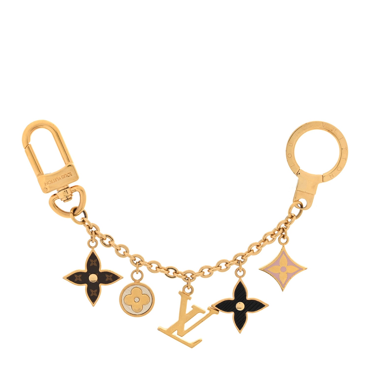 Louis Vuitton Monogram Spring Street Bag Charm Key Holder Gold 1 of 4