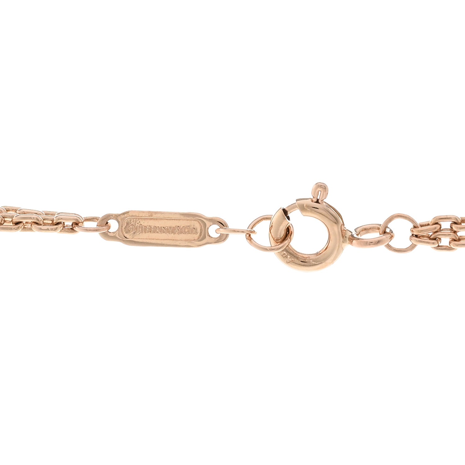 Tiffany 18K Rose Gold HardWear Double Link Pendant Necklace 4 of 5