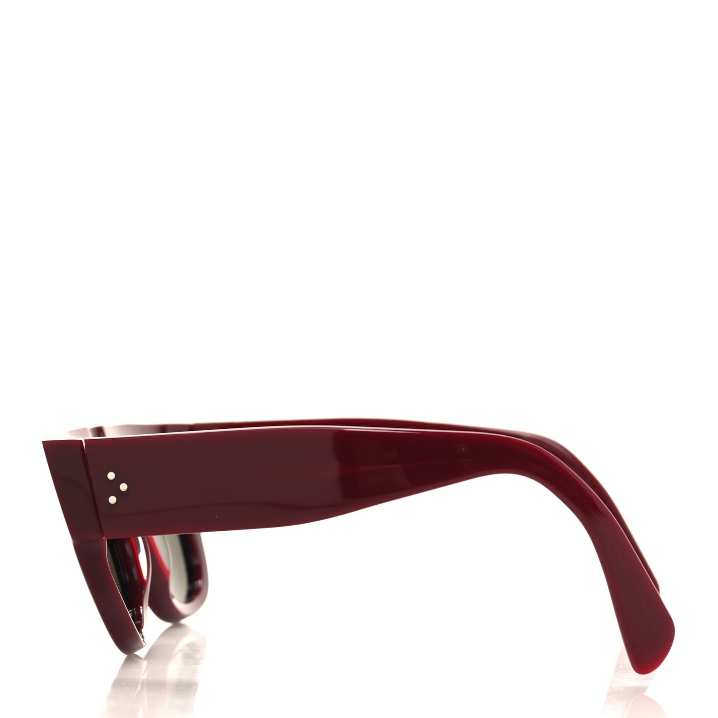 Acetate Flat Top Rectangular Sunglasses CL41037 Burgundy