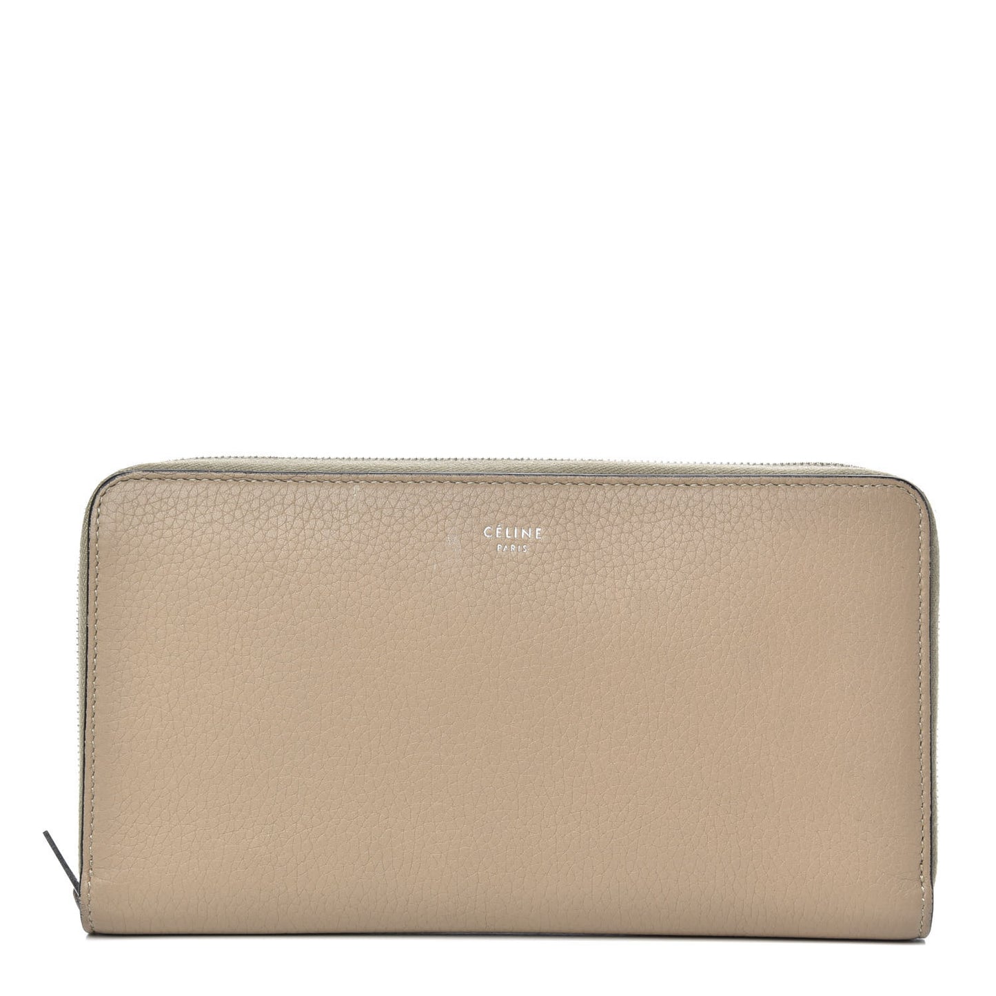 Grained Calfskin Large Zip Around Multifunction Wallet Dune