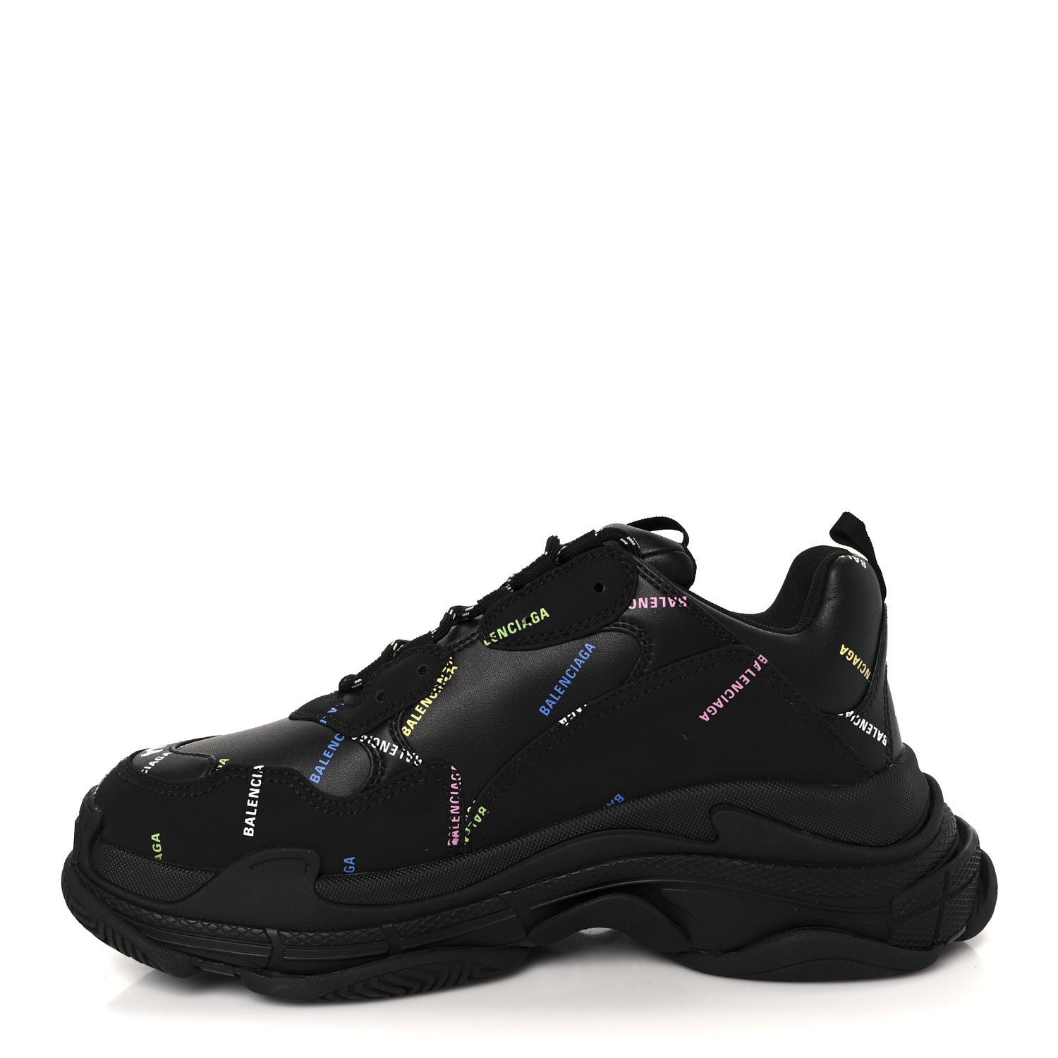 Balenciaga Technical Fabric Allover Logo Mens Triple S Sneakers 44