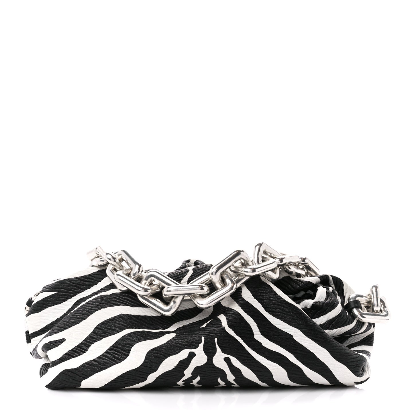 Nappa Zebra Print The Pouch Chain White Black
