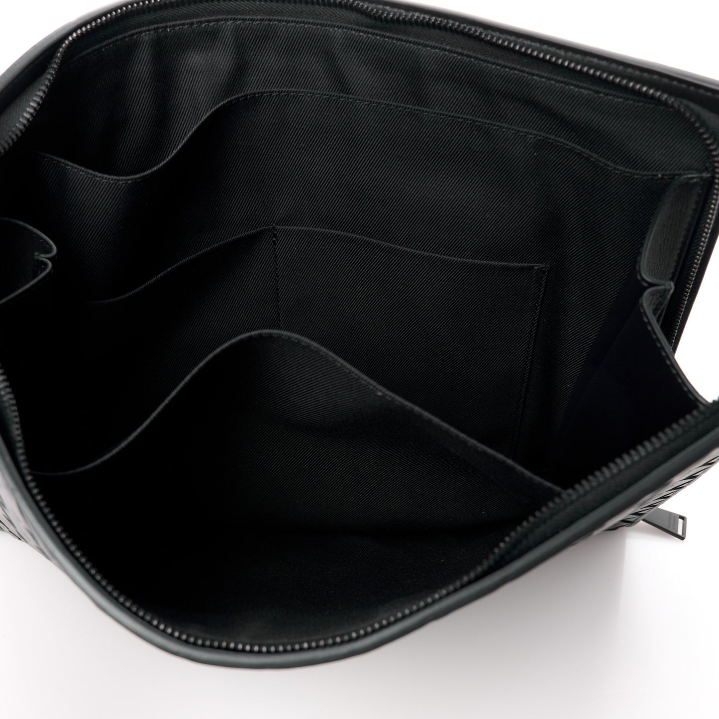Calfskin Intrecciato Document Case Black