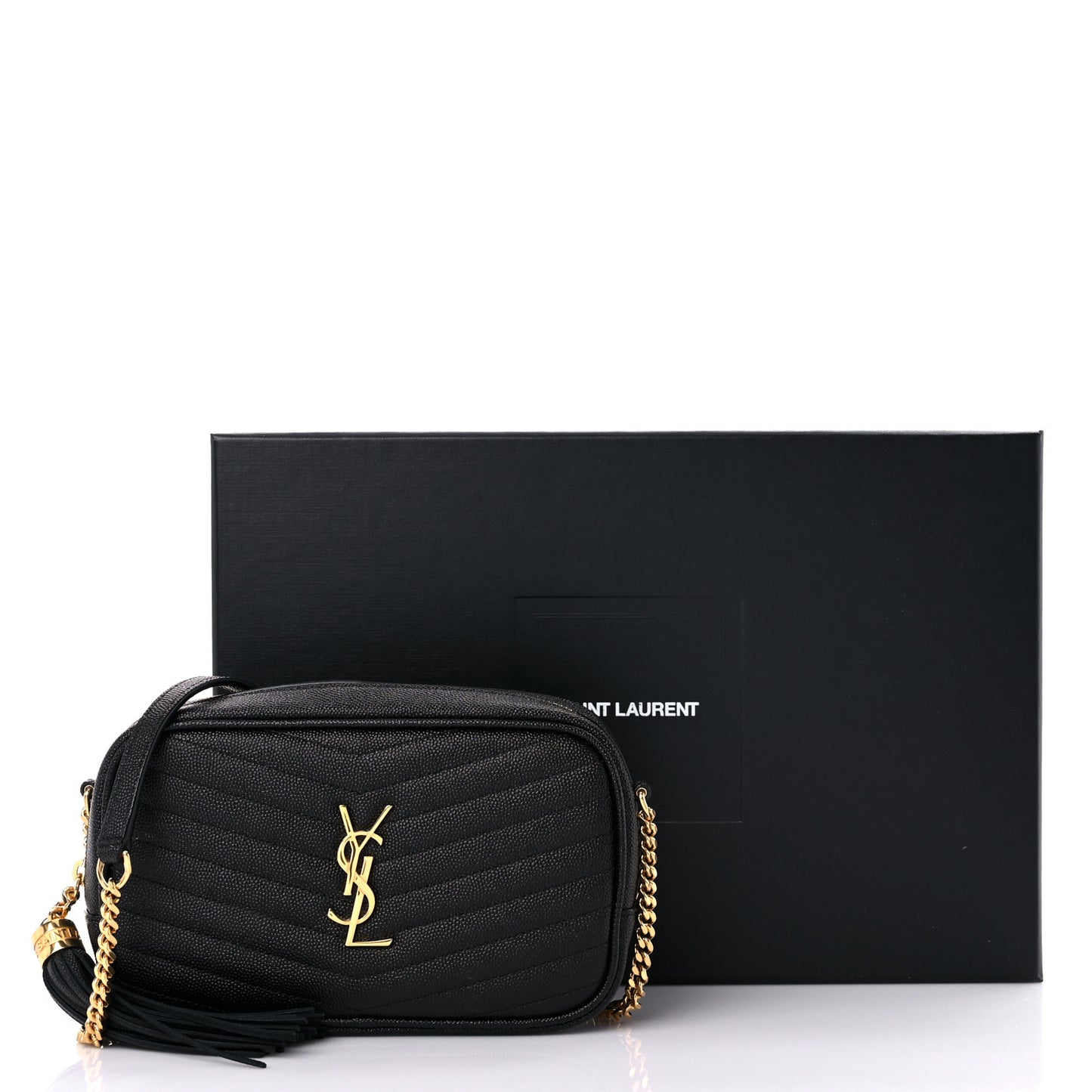 Grain De Poudre Matelasse Monogram Mini Lou Camera Bag Black