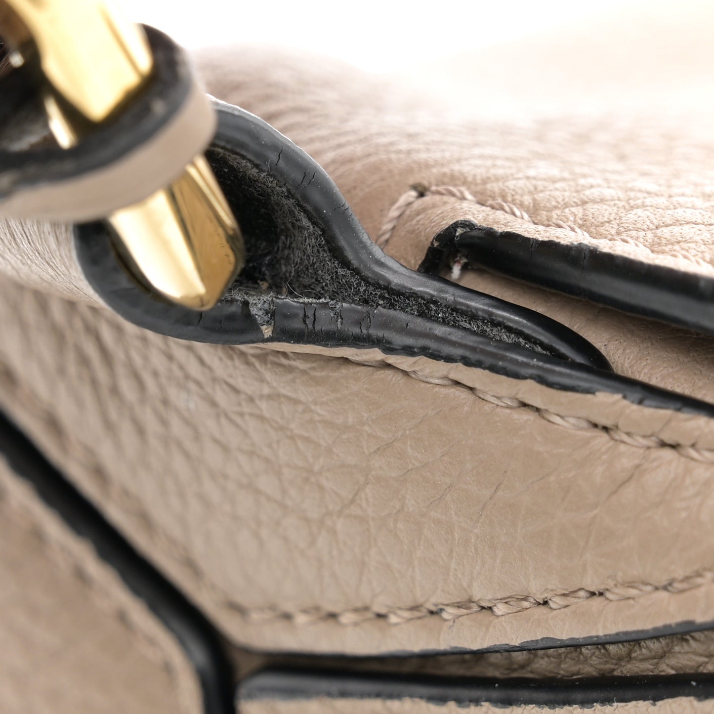 Grained Calfskin Puzzle Bag Mink