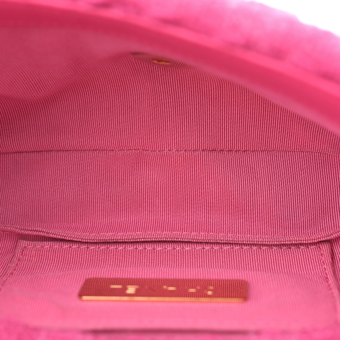 Tweed Quilted Chanel 19 Waist Bag Pink
