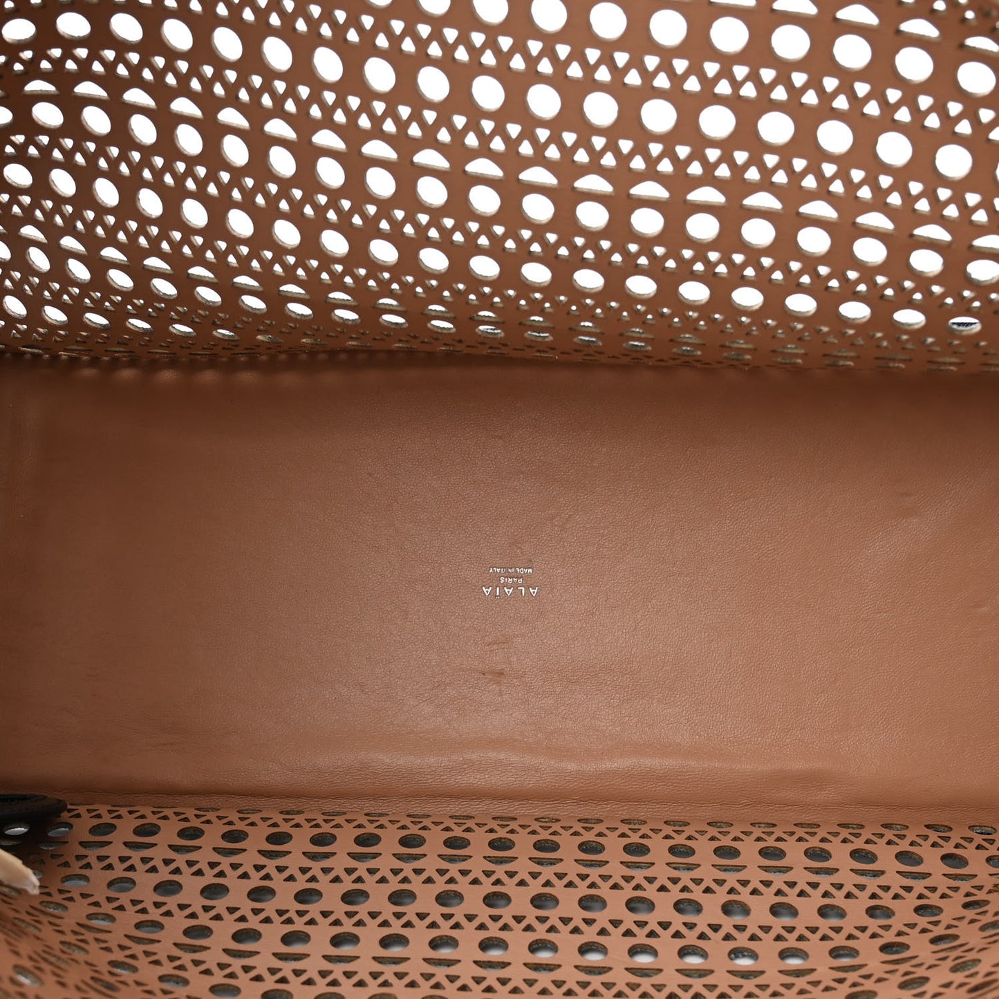 Denim Laser Cut Garance Tote Blue