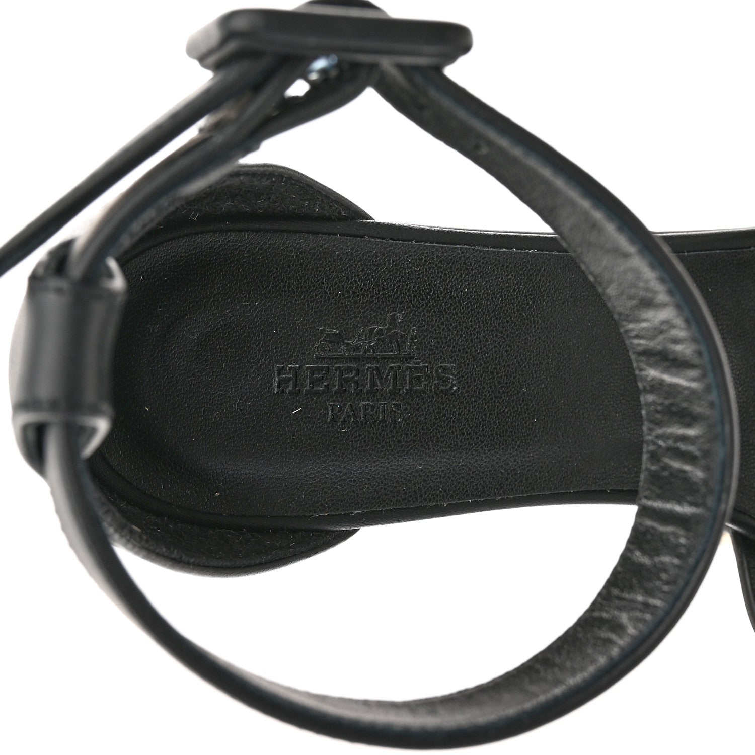 Hermes Goatskin Elda Espadrille Wedge Sandals 36 Black 7 of 11