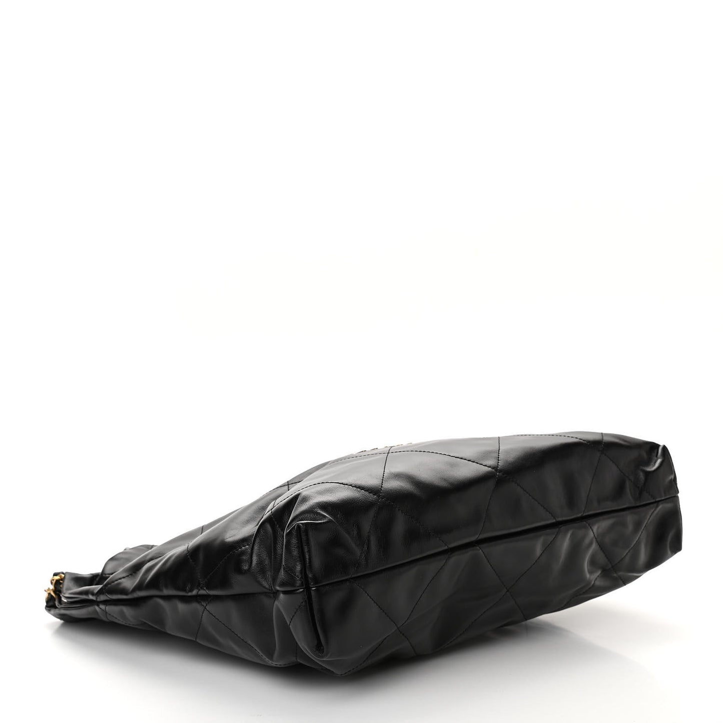Shiny Calfskin Quilted Chanel 22 Black