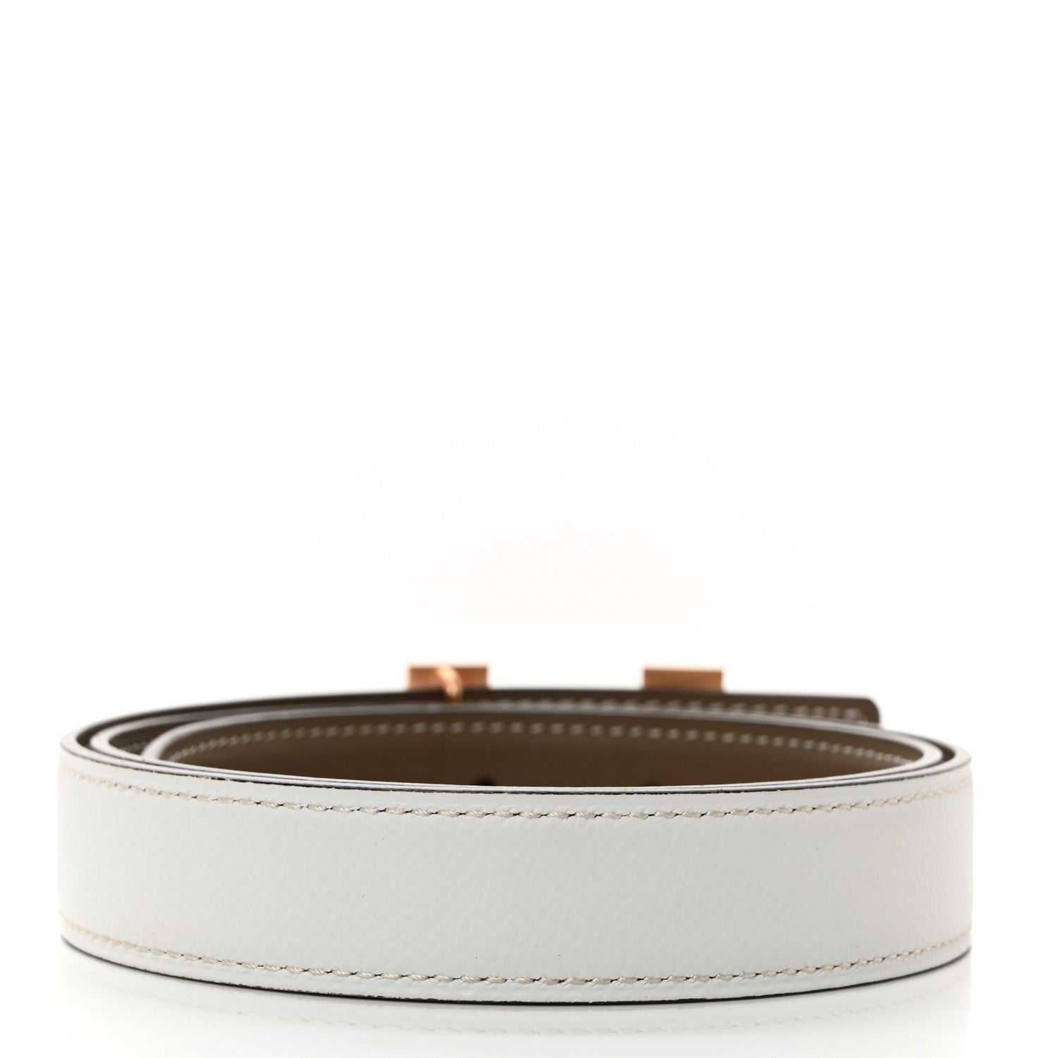 Hermes Epsom Swift 24mm Mini Constance H Belt 70 28 White Etoupe 3 of 7
