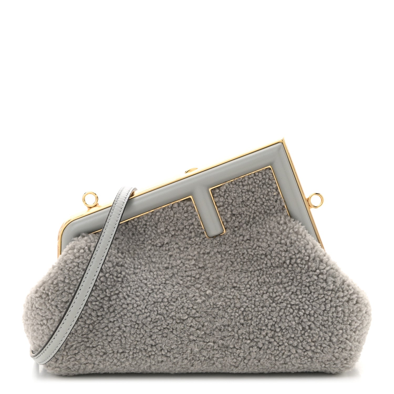 Fendi Shearling Small Fendi First Ghiaccio Oro Soft 1741044
