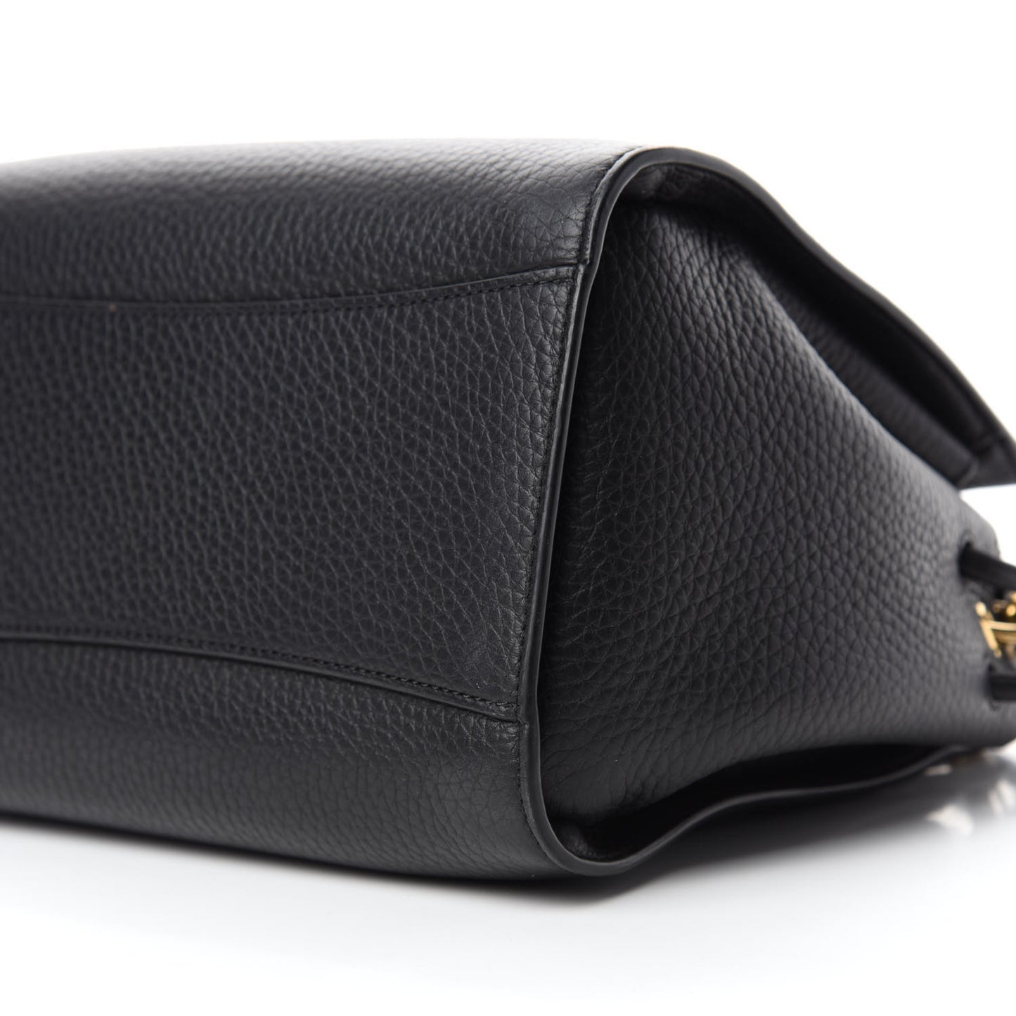 Heavy Grain Small Iris Tote Black