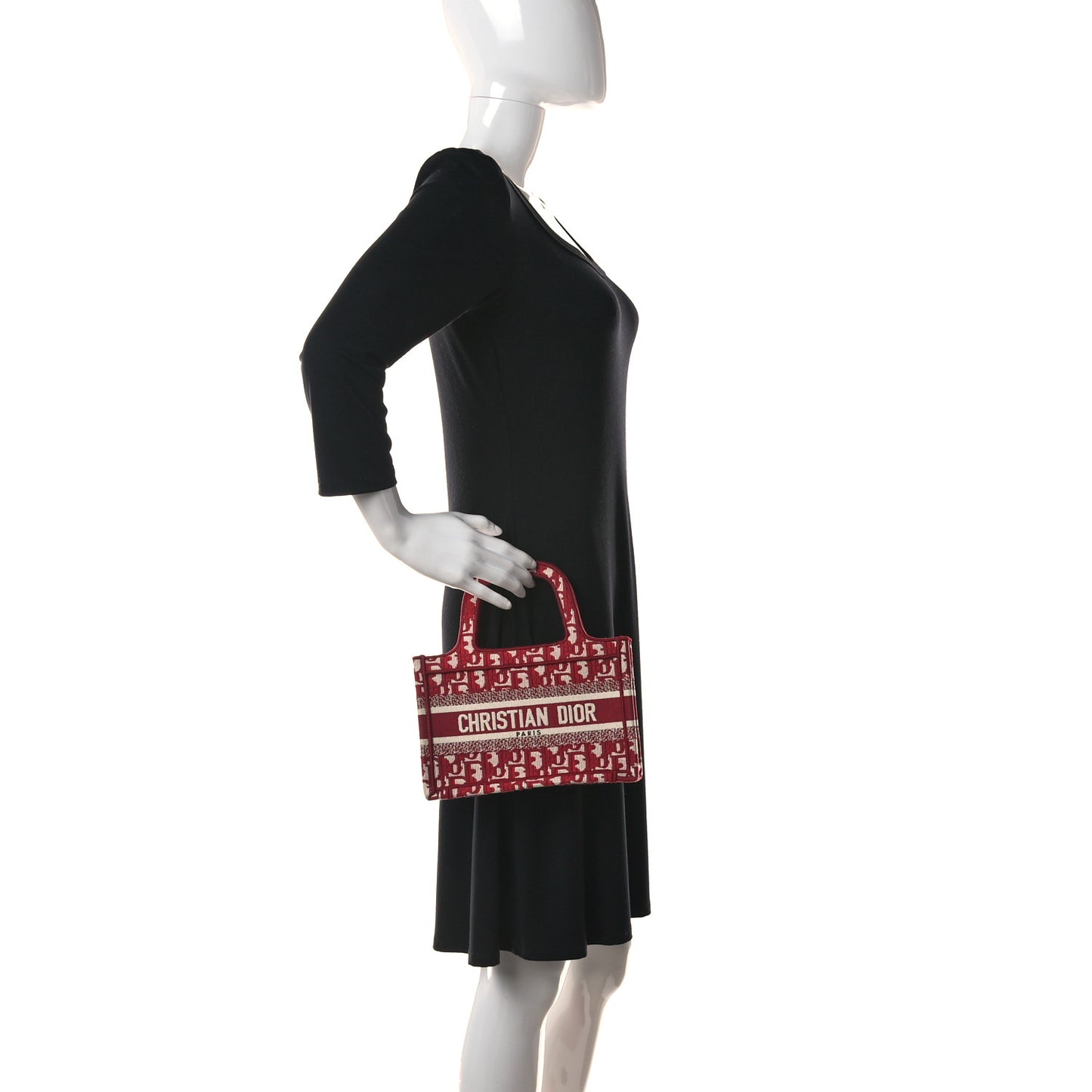 Oblique Mini Book Tote Red Multicolor