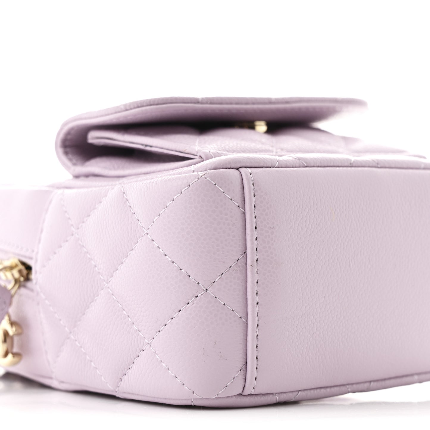Caviar Quilted CC Mini Classic Backpack Light Purple