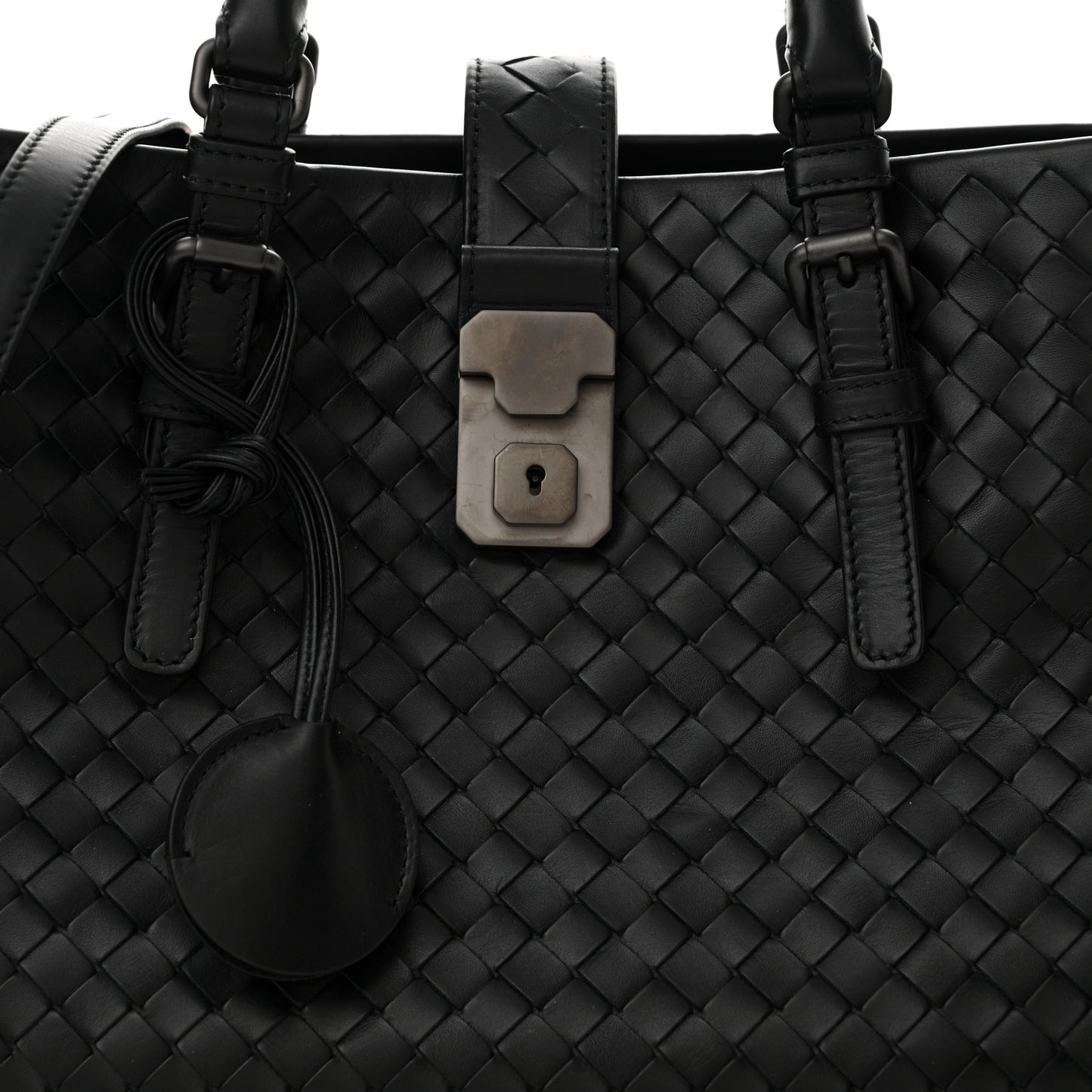 Light Calf Intrecciato Small Roma Black