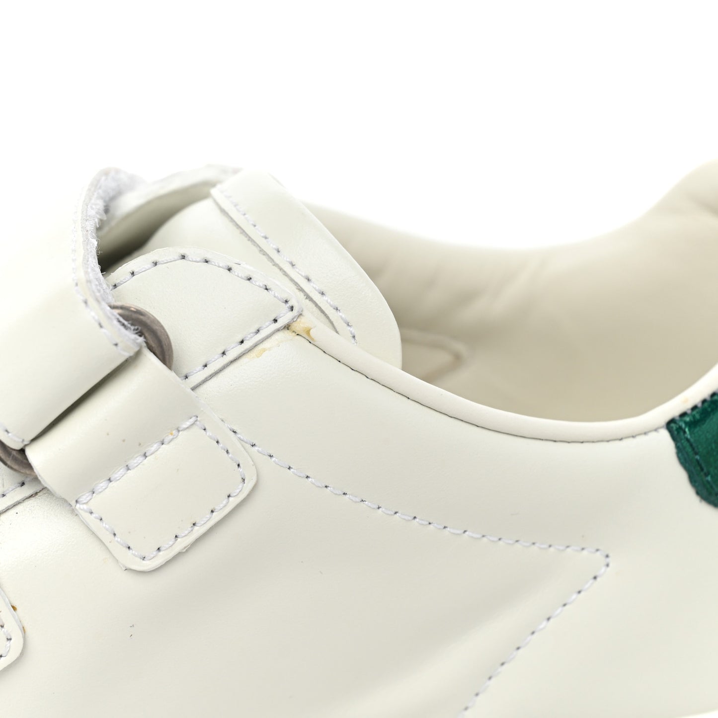 Miro Soft Calfskin Interlocking G Womens New Ace Sneakers 36 White Red Flame Green