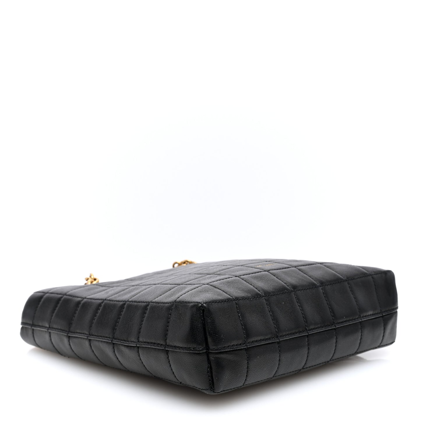 Lambskin Carre Quilted Mini Shopping Bag Black