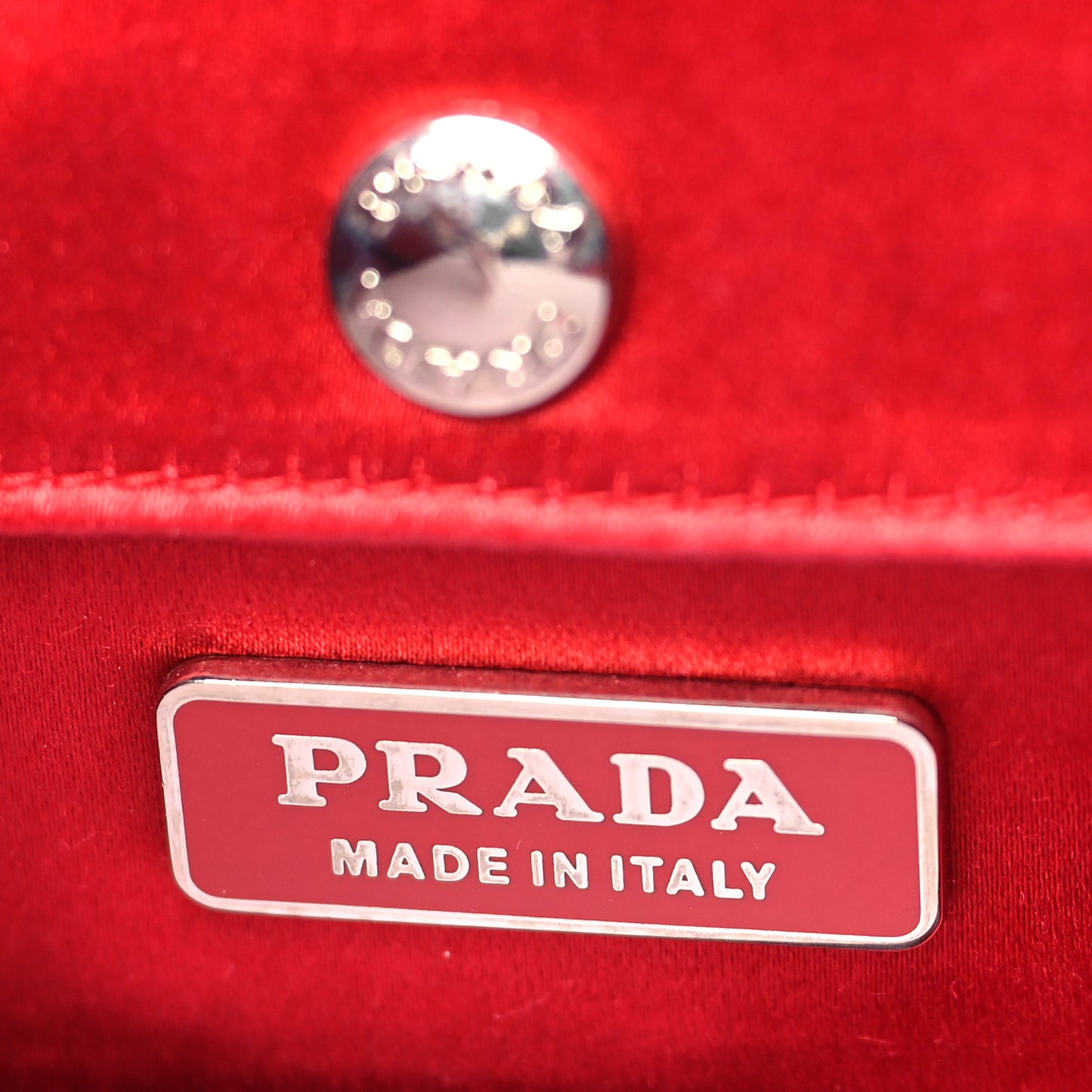 Satin Pochette Bag Red