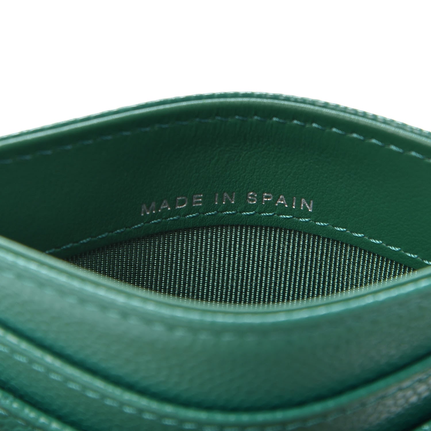 Chanel Caviar Quilted Card Holder Green 6 of 8