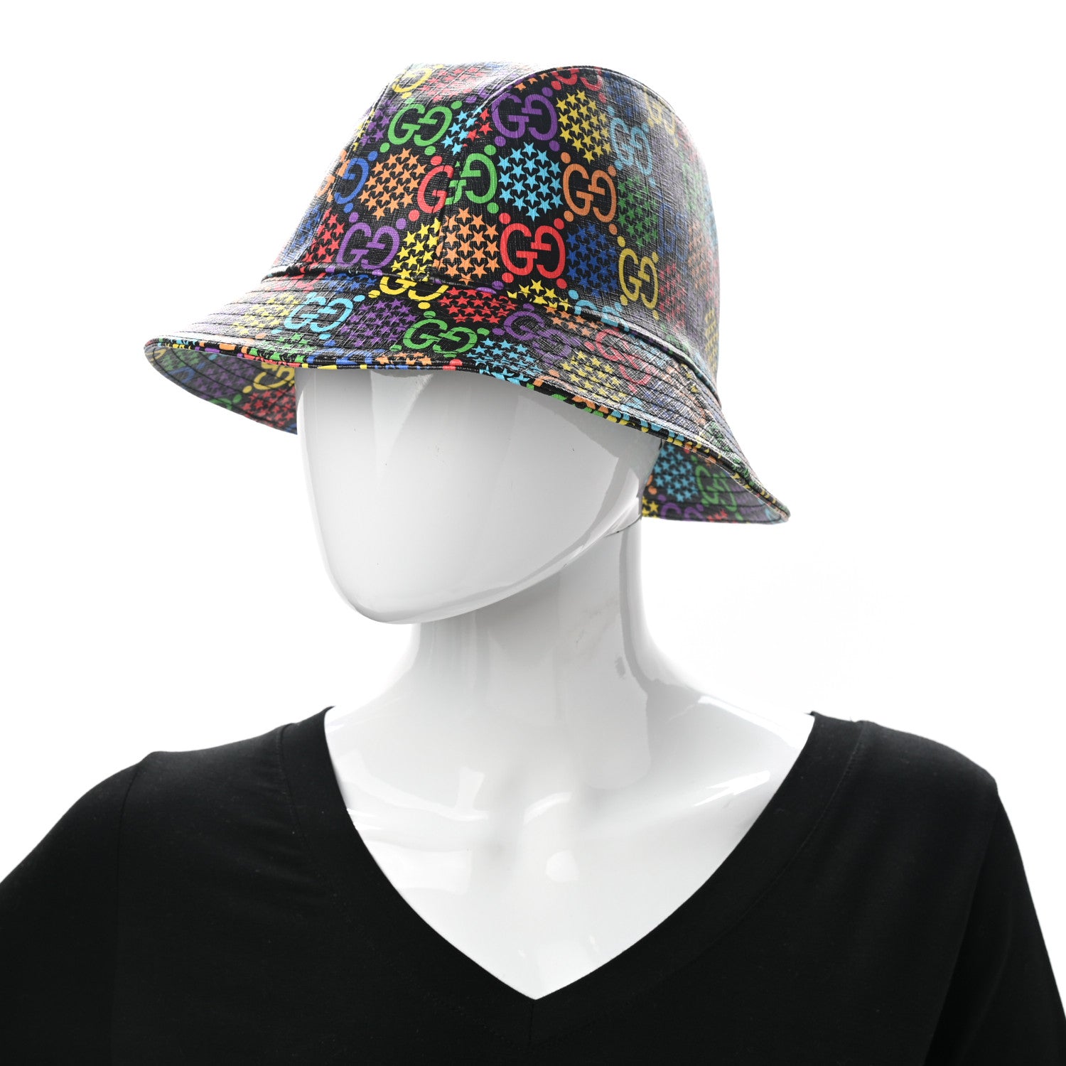 Gucci GG Supreme Monogram Psychedelic Fedora Hat M Multicolor 2 of 11