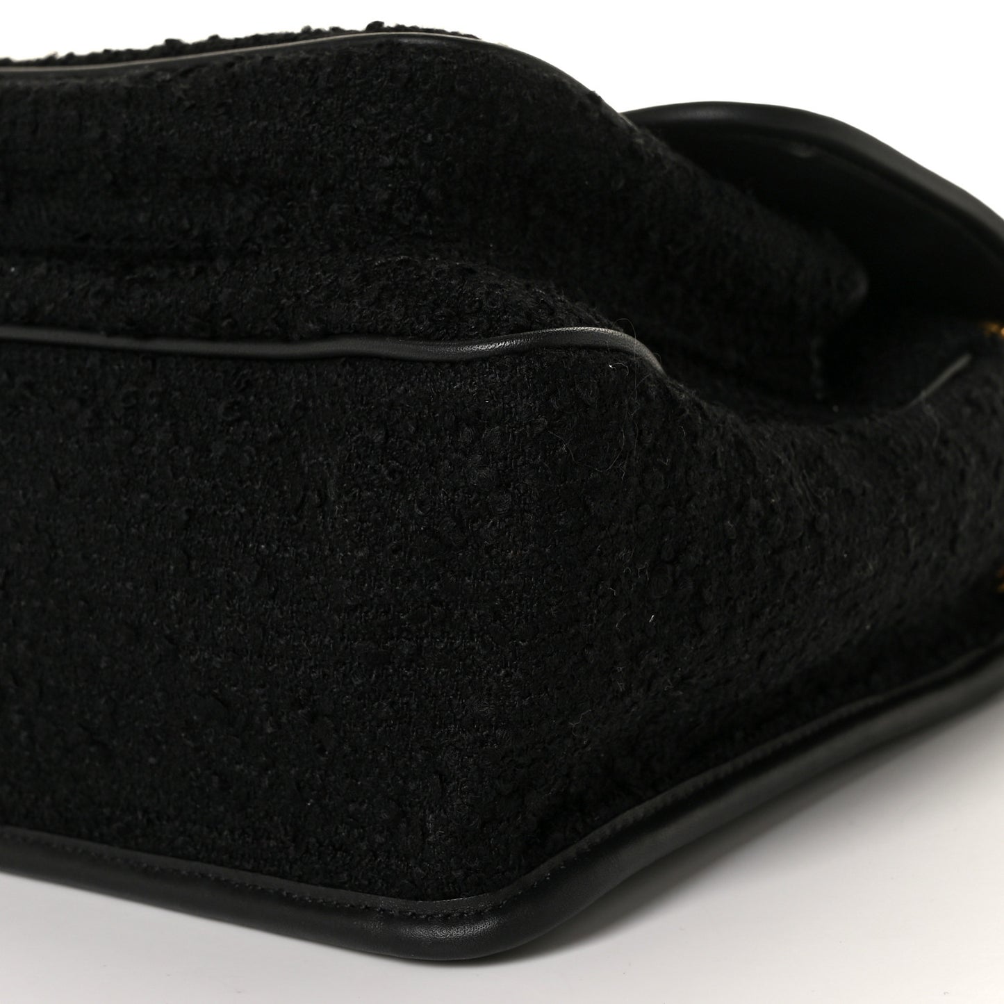 Boucle Tweed Monogram Medium Niki Chain Satchel Black