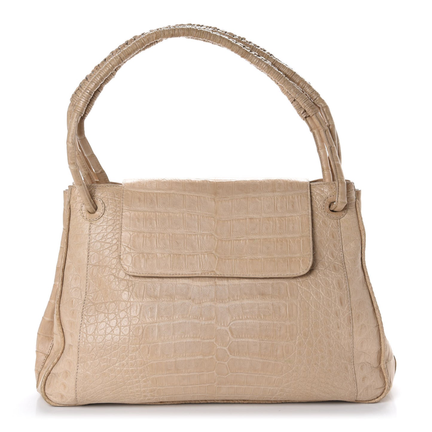 Crocodile Shoulder Bag Beige