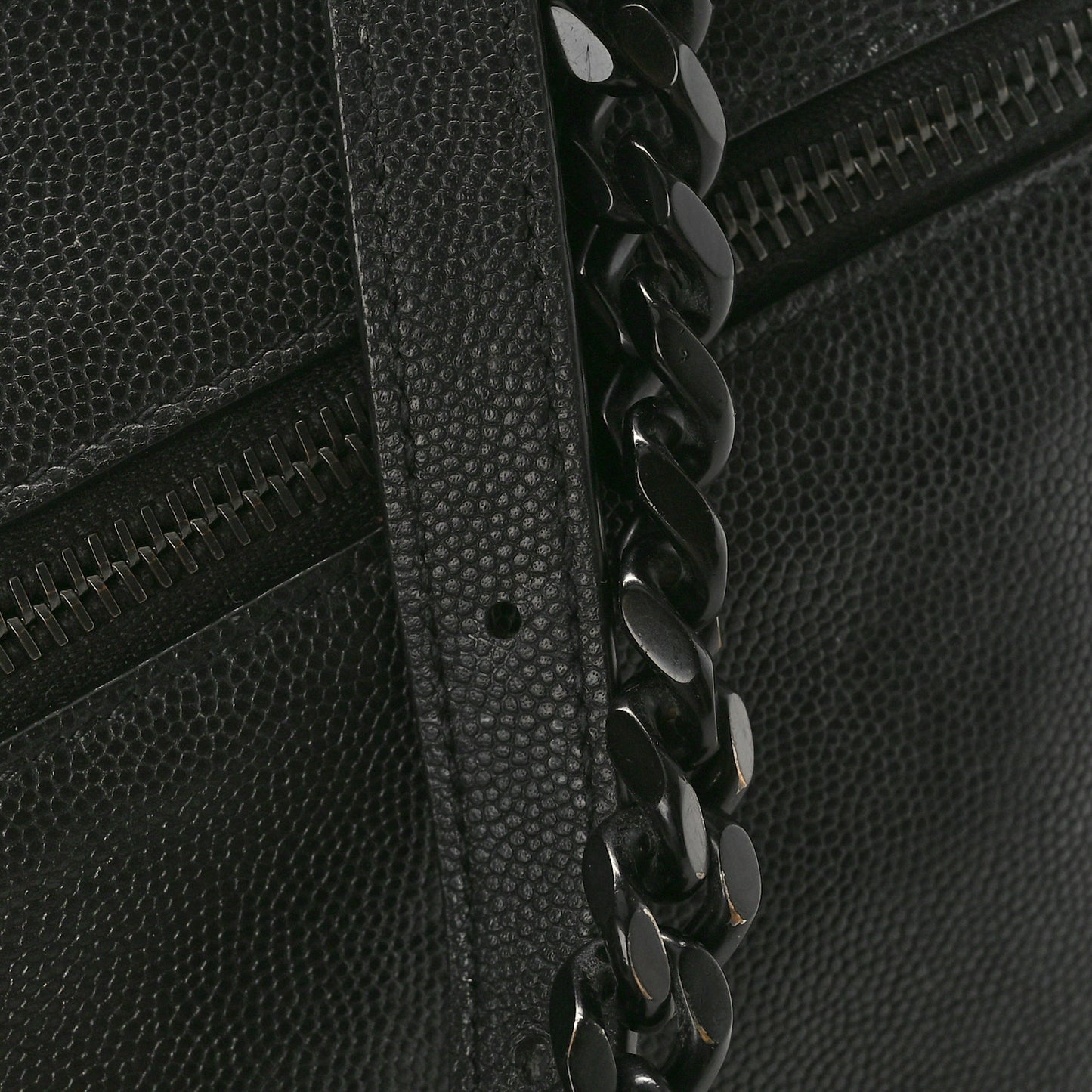 Grain De Poudre Medium West Hollywood Monogram Fold-Over Black