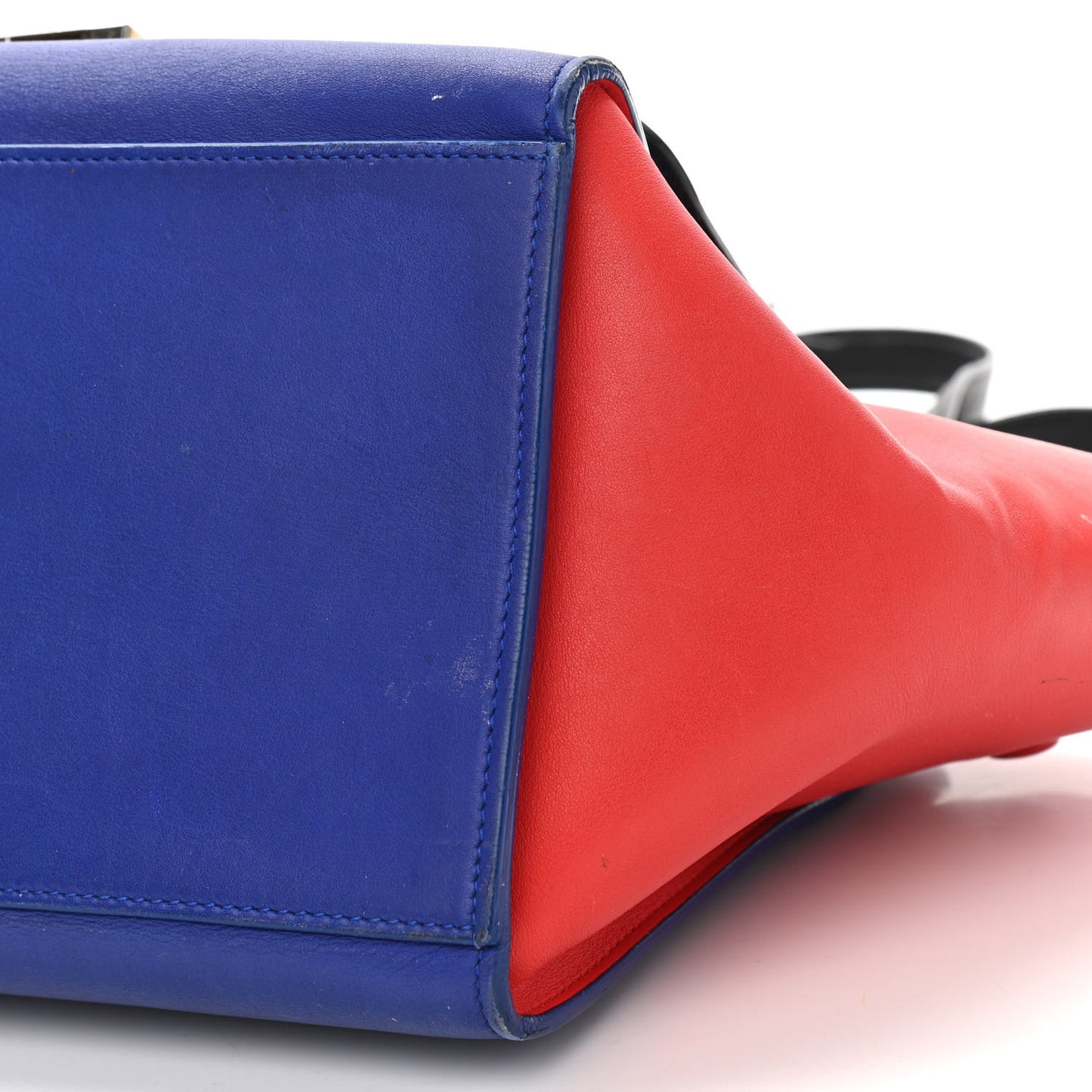 Smooth Calfskin Medium Tri-Color Trapeze Black