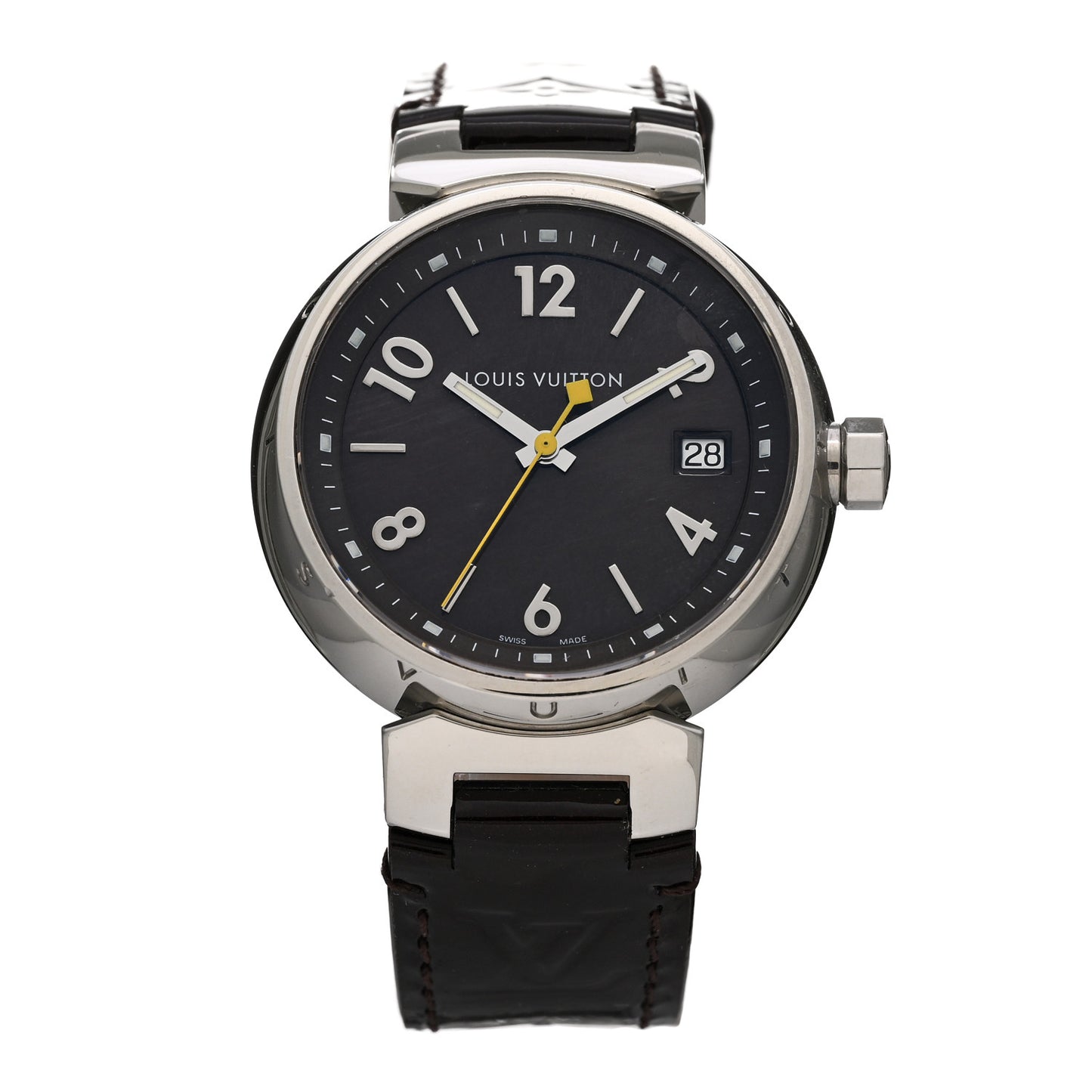 Stainless Steel Vernis 28mm Tambour Quartz Watch Brown