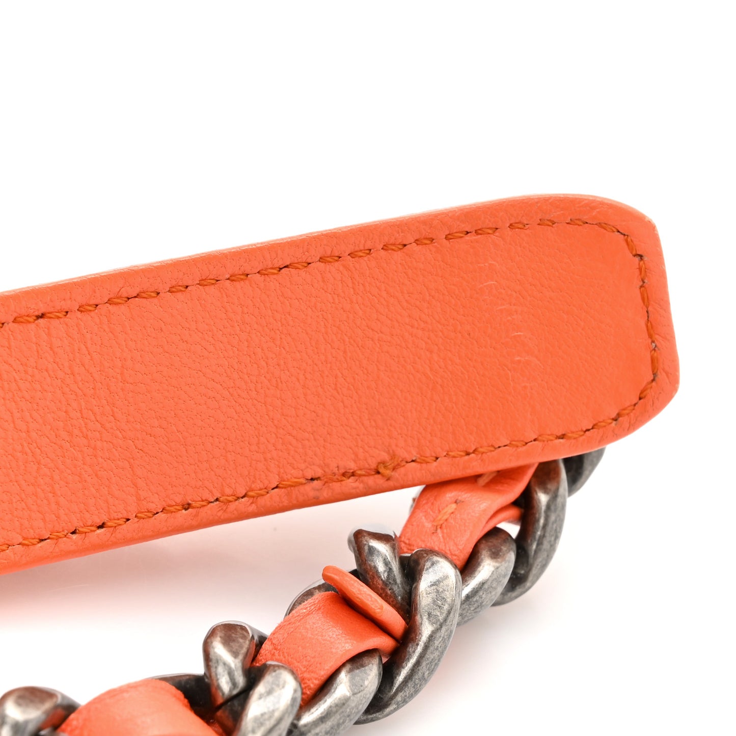 Lambskin Quilted Medium Chanel 19 Flap Orange