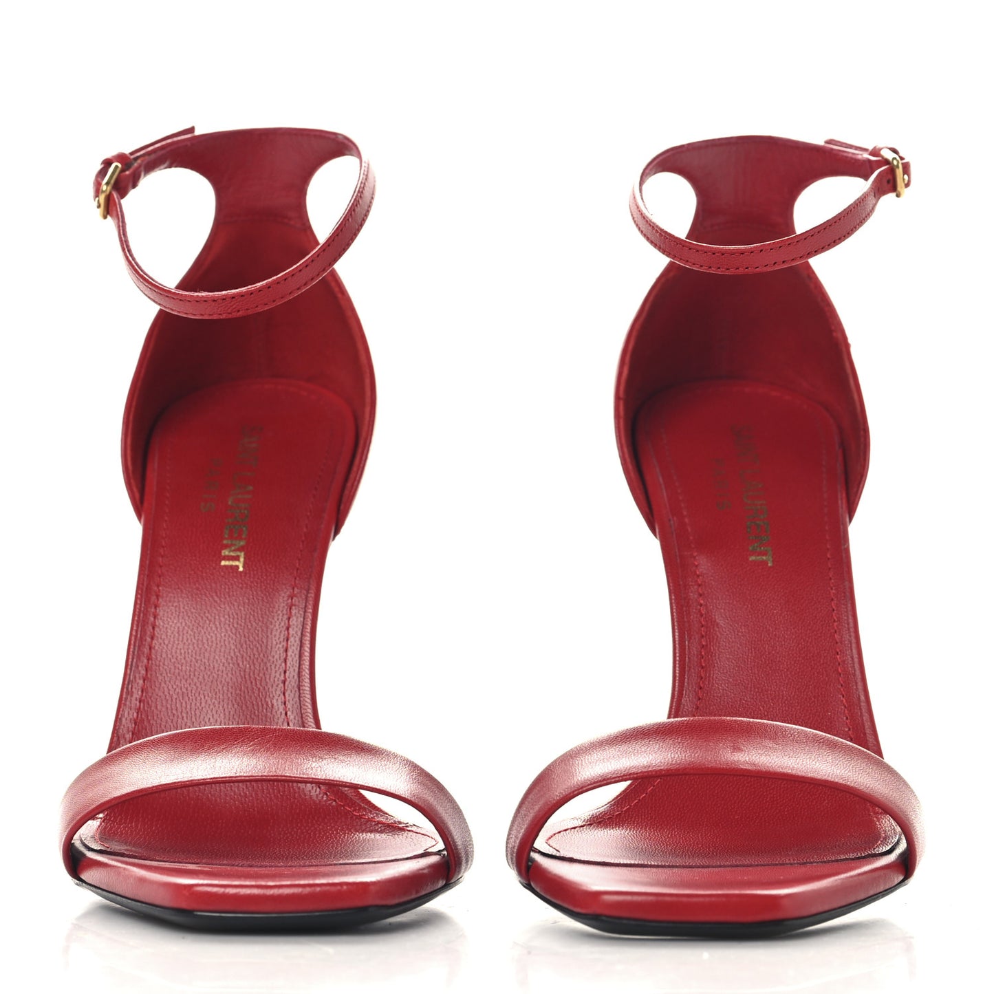 Calfskin Amber 105 Ankle Strap Sandals 36 Red