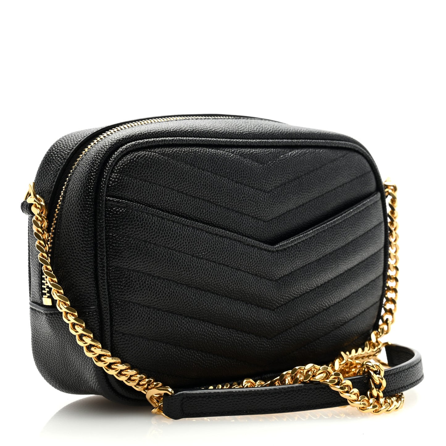 Grain De Poudre Matelasse Monogram Mini Lou Camera Bag Black