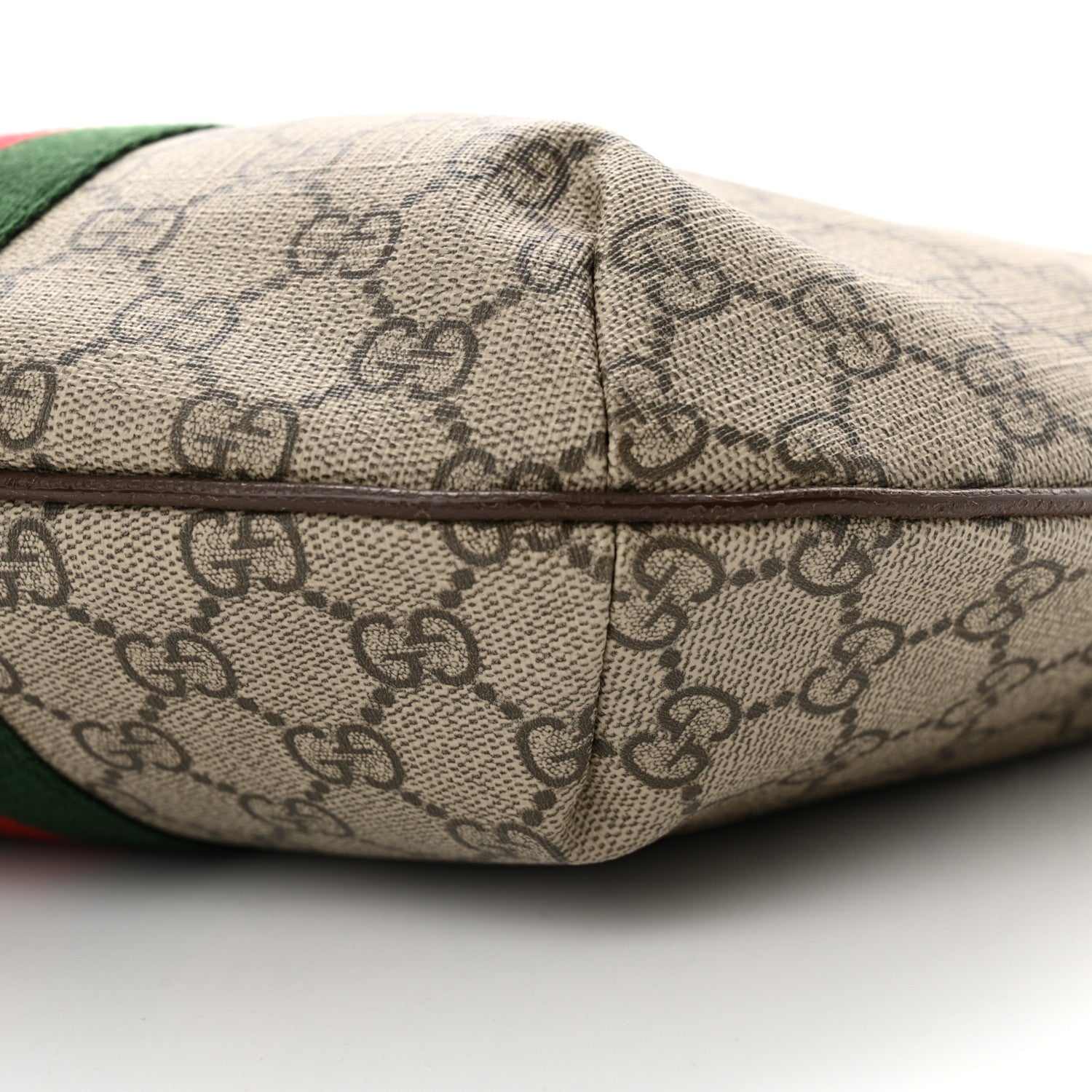 Gucci GG Supreme Monogram Web Small Ophidia Half Moon Hobo Brown 10 of 12